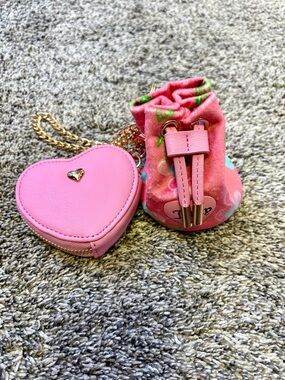 Juicy Couture mini drawstring hobo bag set NWOT